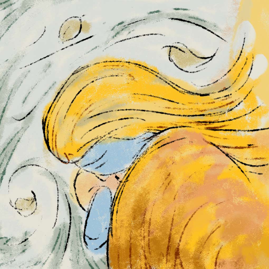 drawn with the Gravel Backroad Natural Media Photoshop brush