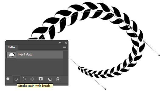 How to stroke a path with a Photoshop pattern