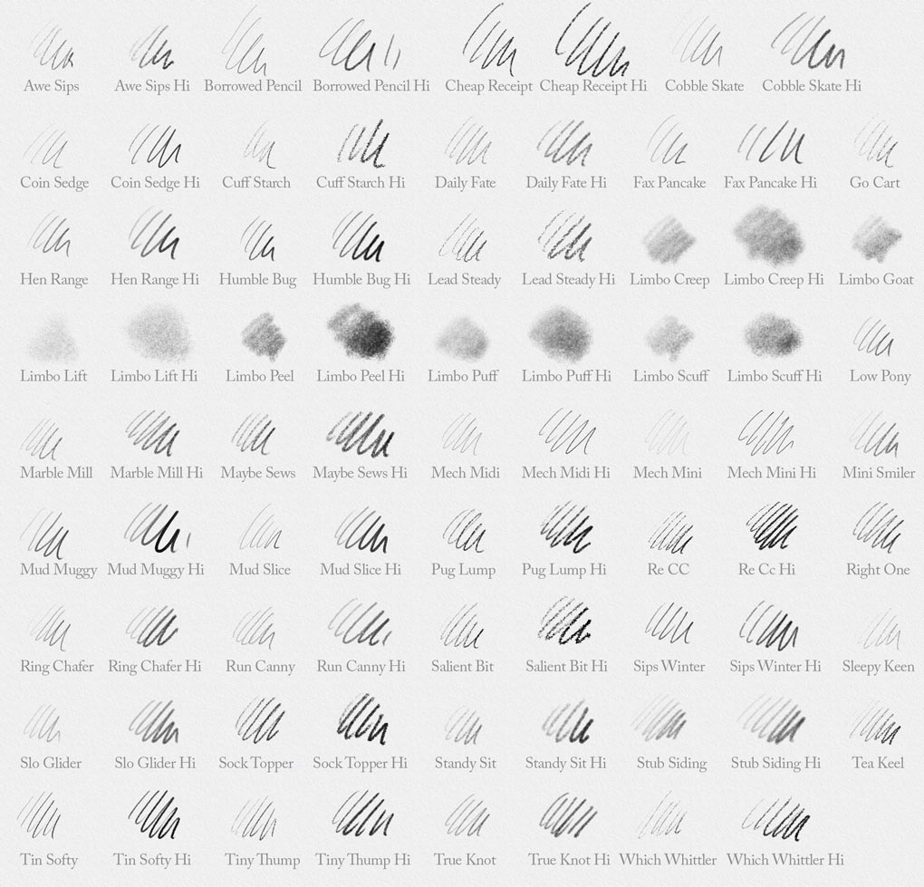 42 Photoshop Pencil Brushes
