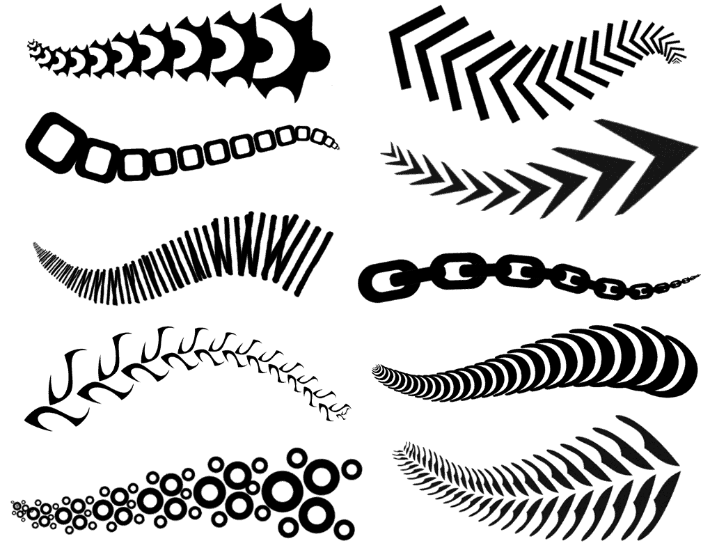 10 More Photoshop pattern brushes